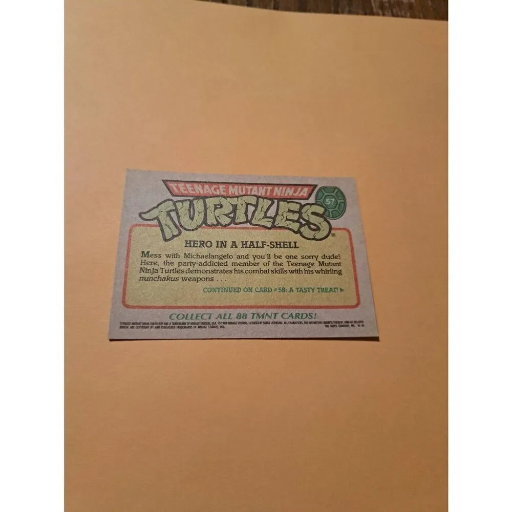 1989 Topps TMNT Trading Card 57 Teenage Mutant Ninja Turtles